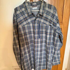 Columbia Regular Fit Men's Plaid Long-Sleeve Shirt ~ Size XLT